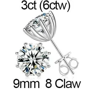 VVS Lab Solid Sterling Silver Arrow Cross Flooded Ice Earrings - CaratixJewelry