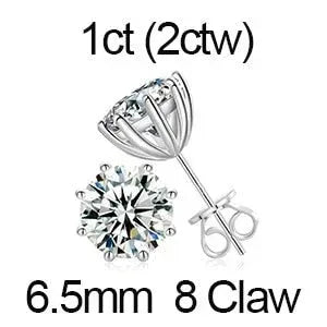 VVS Lab Solid Sterling Silver Arrow Cross Flooded Ice Earrings - CaratixJewelry