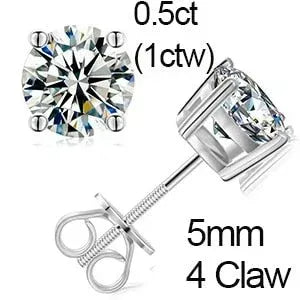 VVS Lab Solid Sterling Silver Arrow Cross Flooded Ice Earrings - CaratixJewelry