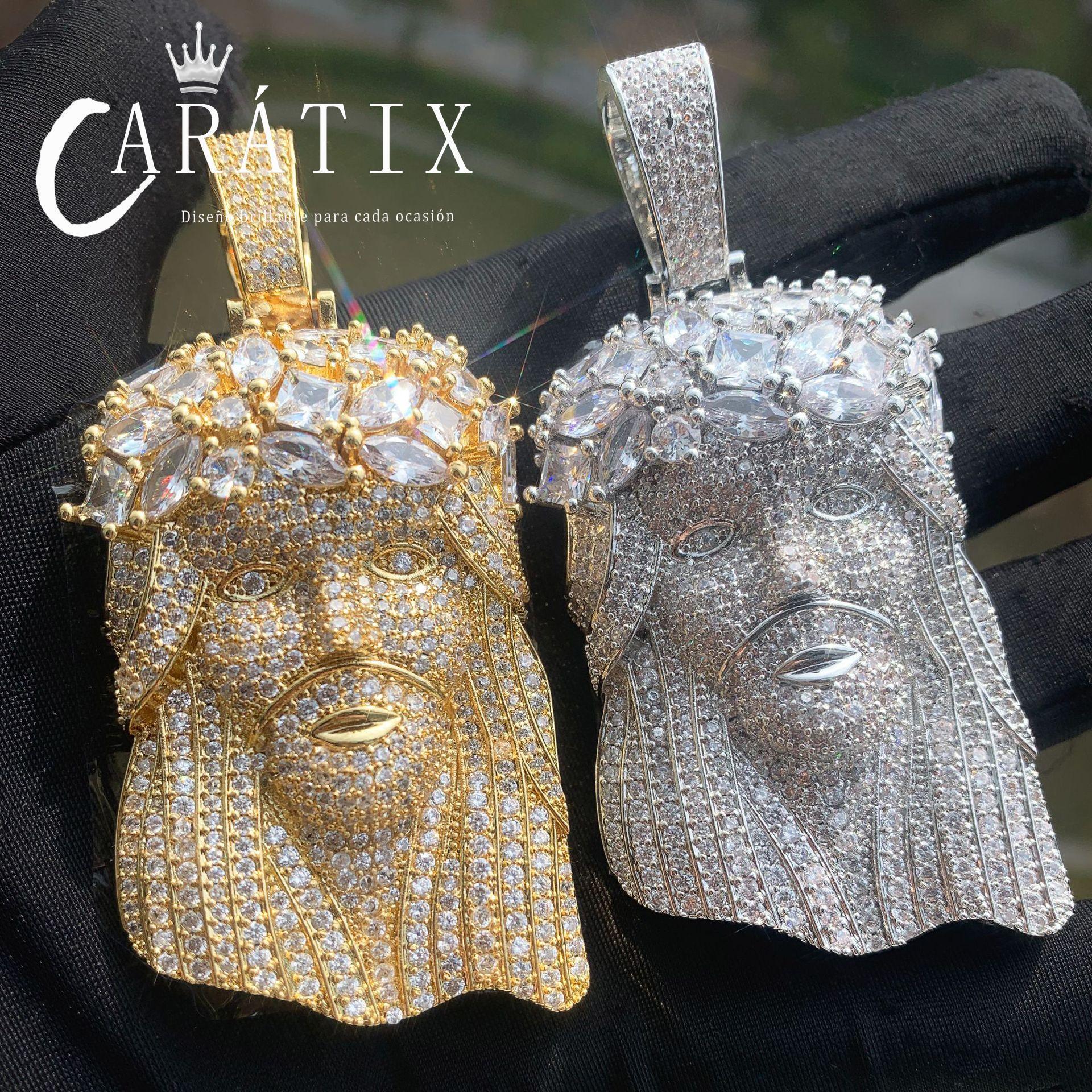 Hip Hop Jesus Pendant Necklace Iced Out Zircon Street Style Jewelry - CaratixJewelry