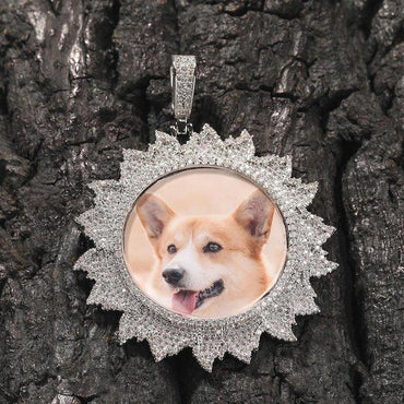 New Angel DIY Photo Pendant Hip Hop Full Iced Out Cubic Zirconia Goldplated CZ Stone - CaratixJewelry