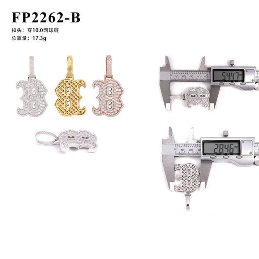 New Personalized Letter Hip-Hop Pendant – S925 Silver Moissanite, Trendy Custom Jewelry - CaratixJewelry