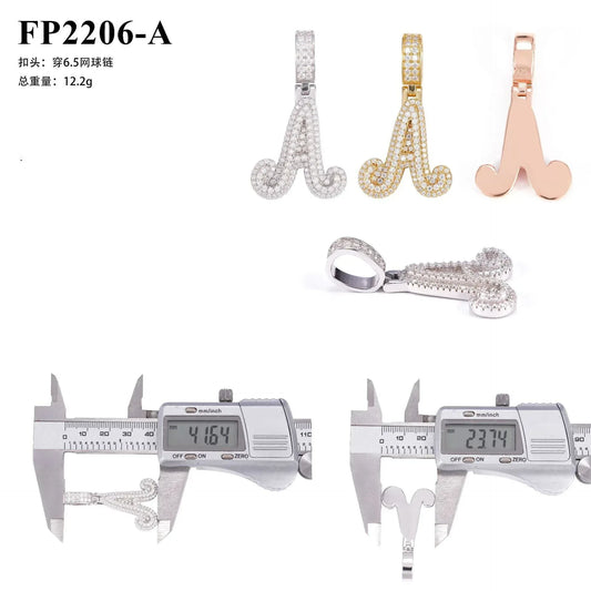 New Personalized Letter Pendant – S925 Silver Moissanite, Hip-Hop Style Jewelry - CaratixJewelry