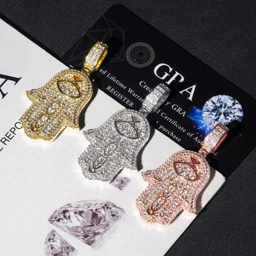 New Unisex Moissanite Hip-Hop Pendant – S925 Silver Moissanite Necklace, Trendy Jewelry - CaratixJewelry