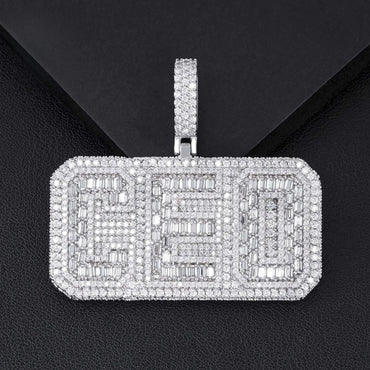 Personalized Hip-Hop Letter Pendant – S925 Silver D Color Moissanite Jewelry - CaratixJewelry