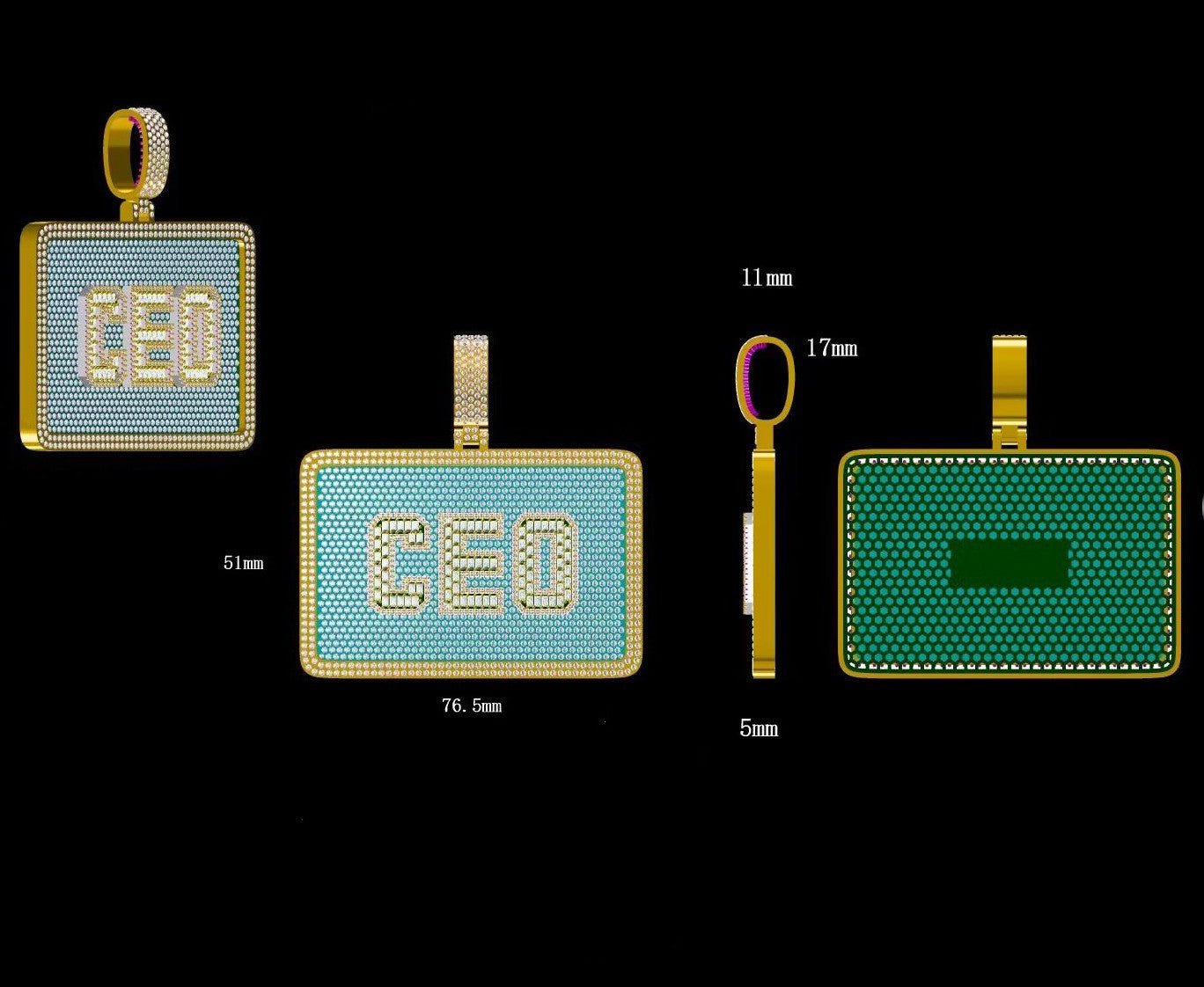 S925 Silver Moissanite Letter Pendant – Unisex Hip - Hop Style, Trendy Jewelry - CaratixJewelry