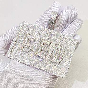 S925 Silver Moissanite Letter Pendant – Unisex Hip - Hop Style, Trendy Jewelry - CaratixJewelry