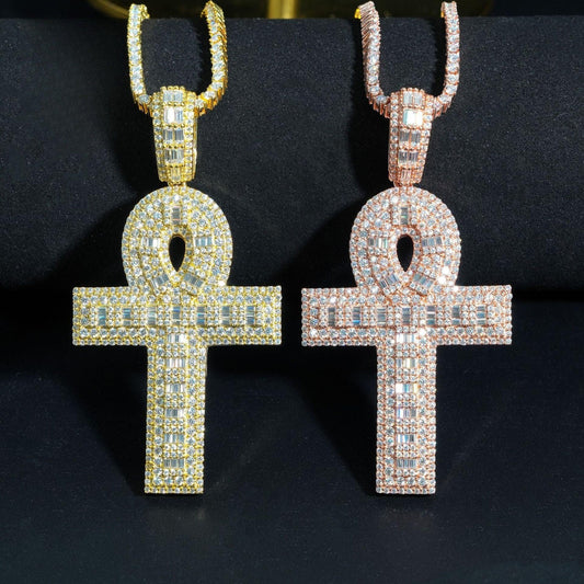 S925 Sterling Silver Cross Pendant with D Color Moissanite – Hip Hop Style, New Trend Jewelry - CaratixJewelry