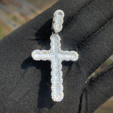Trendy Ladder Cross Pendant Necklace | Hip Hop Bling Jewelry - CaratixJewelry
