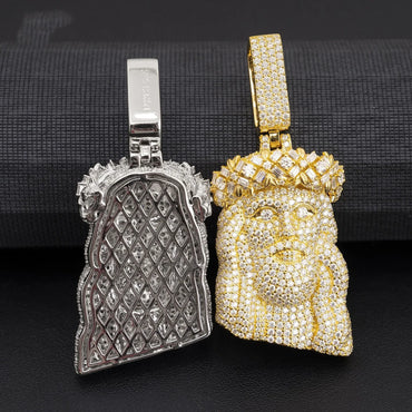 Unique Jesus Head Hip-Hop Pendant – S925 Silver D Color Moissanite Jewelry - CaratixJewelry