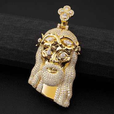 Unique Jesus Head Hip-Hop Pendant – S925 Silver D Color Moissanite Jewelry - CaratixJewelry