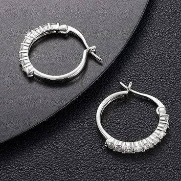 VVS Lab Designer Cut 14k Gold Over Sterling Silver Hoops - CaratixJewelry