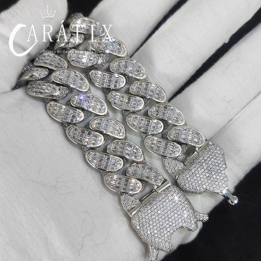 18mm 3-Row Cuban Chain | Iced Out CZ Hip-Hop Jewelry – CARÁTIX - CaratixJewelry