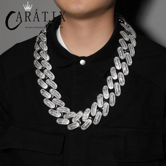Unleash Your Style with the CARÁTIX 20mm 4-Row Cuban Miami Link Chain Necklace – Iced Out CZ Jewelry for Men & Women - CaratixJewelry