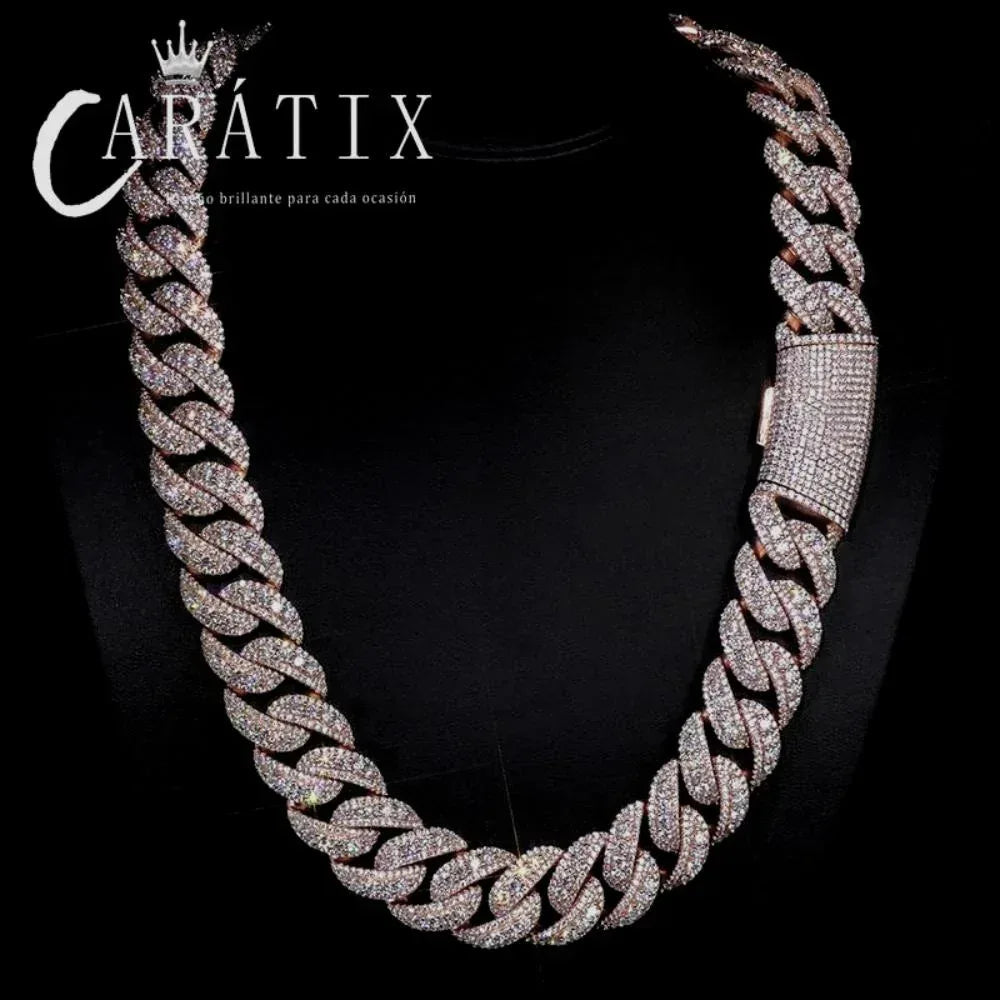 CARATIX 22mm Bubble Cuban chain shown as a bold chain example for collar styling