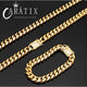 Caratix 12mm Miami Cuban Curb Link Chain Necklace for Men & Women