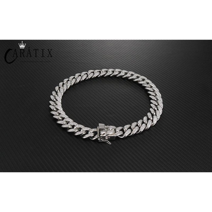 The Ultimate Statement of Strength and Style: CARÁTIX 19mm Cuban Chain – Titanium Steel Iced Out Hip Hop Necklace for Men - CaratixJewelry