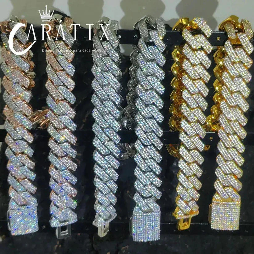 20mm 3-Row Cuban Link Chain | Iced Out CZ Hip-Hop Jewelry – CARÁTIX - CaratixJewelry