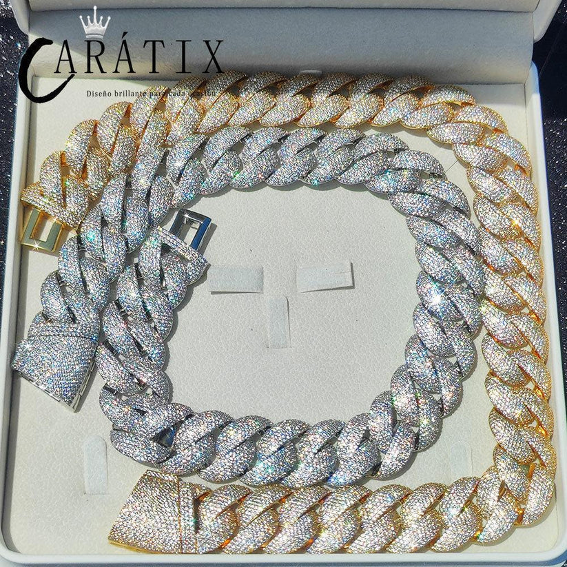 22mm 6-Row Cuban Link Chain | Luxury Iced Out CZ Hip-Hop Jewelry – CARÁTIX - CaratixJewelry