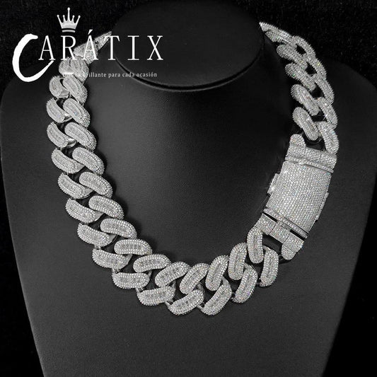 29mm Rectangle CZ Cuban Chain | Bling Zircon Hip Hop Necklace for Men – CARÁTIX - CaratixJewelry