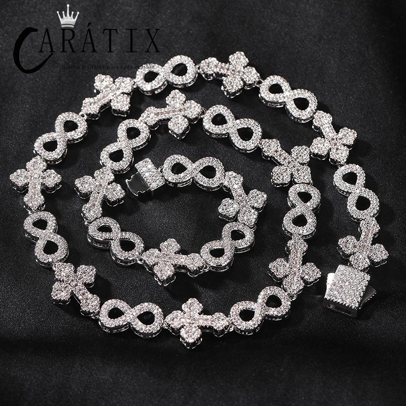 CARÁTIX Infinity Cross Cuban Link Chain Necklace with 5A+ CZ Detailing - CaratixJewelry