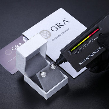 18K White Gold Over Solid 925 Silver Genuine VVS Moissanite Bling Earrings – Hip Hop Iced Jewelry