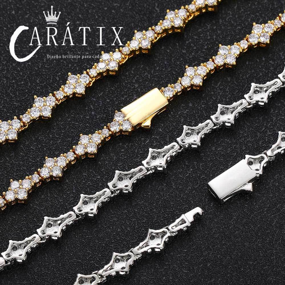 CARÁTIX -  Cross Tennis Necklace for Men Women Lead- Nickel- Skin-Safe  Bling CZ Tennis Chain Necklace Gift Valentine's Day Gift for Men & Girls & Boys Mothers' Day Gift #Springtok