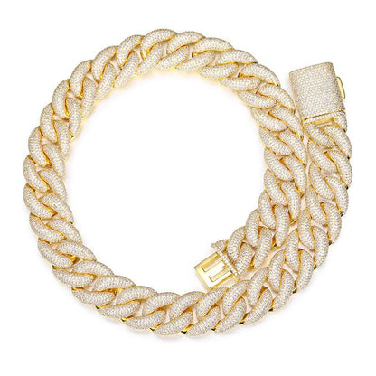 CARÁTIX 7"-28" 5-Row Bubble Round Cuban Miami Link Chain Necklace – Iced Out CZ Hip Hop Jewelry for Men & Women