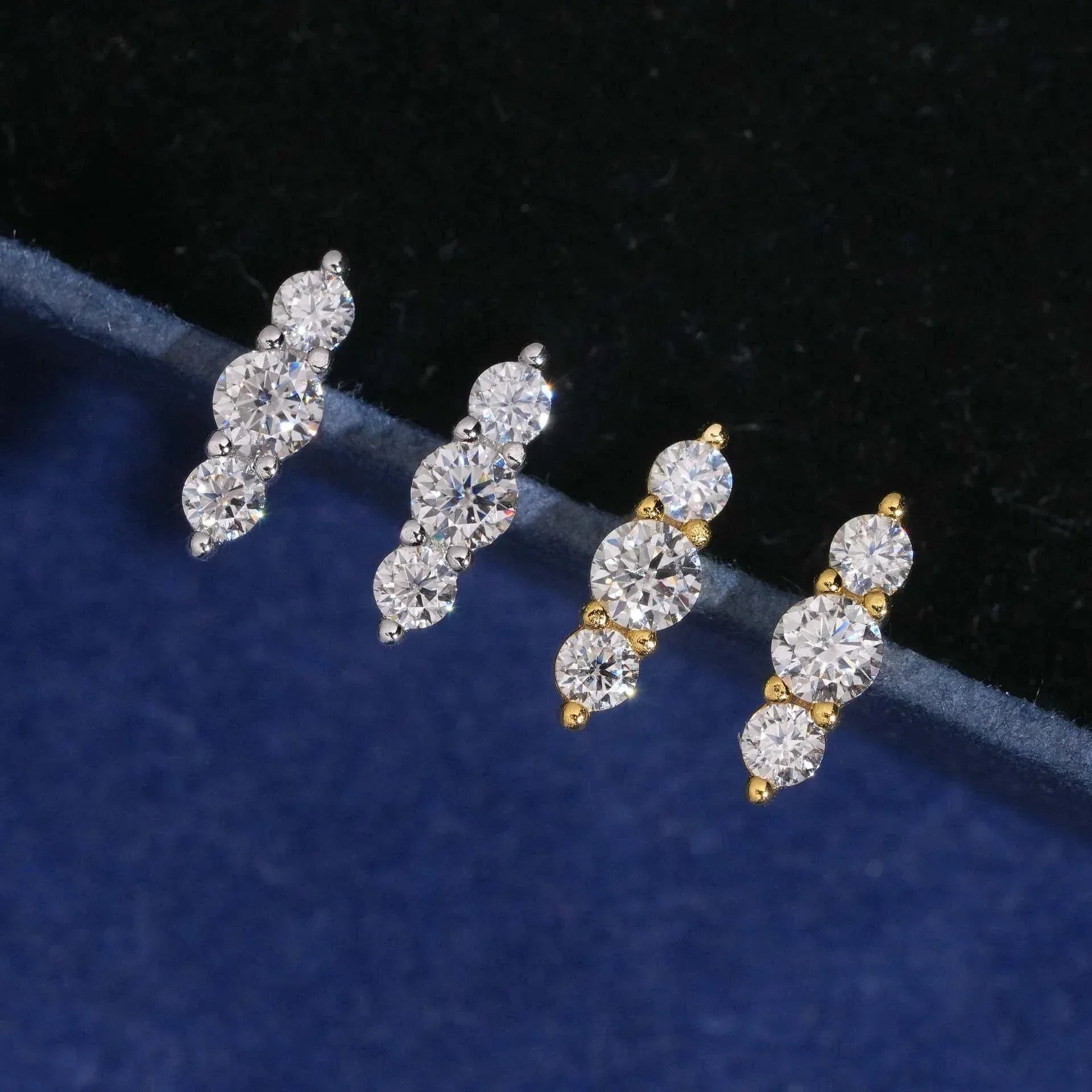 925 Silver Moissanite Stud Earrings for Women - CaratixJewelry