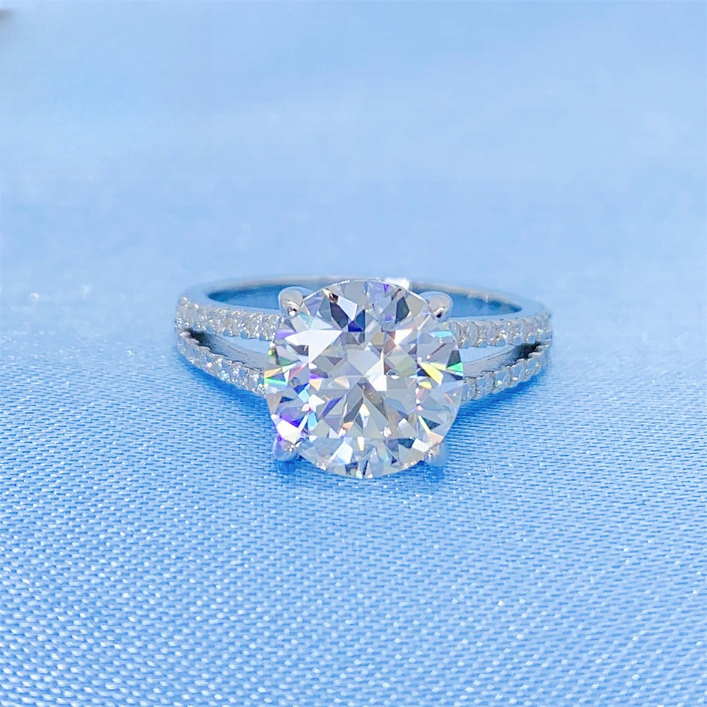 2026 Spring New S925 Silver 3ct Moissanite Ring | 3 Carat D Color VVS1 Solitaire | Caratix