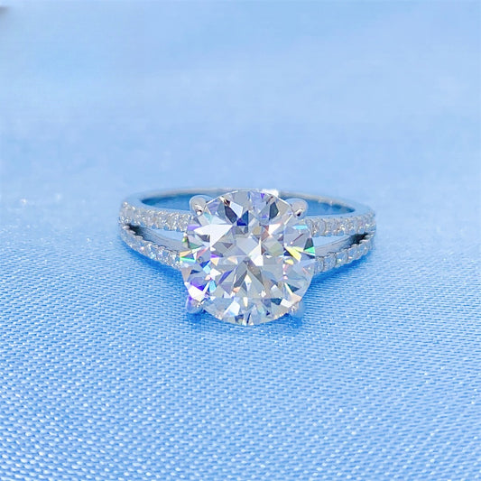 2026 Spring New S925 Silver 3ct Moissanite Ring | 3 Carat D Color VVS1 Solitaire | Caratix