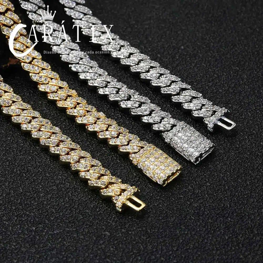 CARÁTIX 6MM Miami Cuban Link Charm Bracelet – Bling Zircon Hip Hop Jewelry for Men & Women