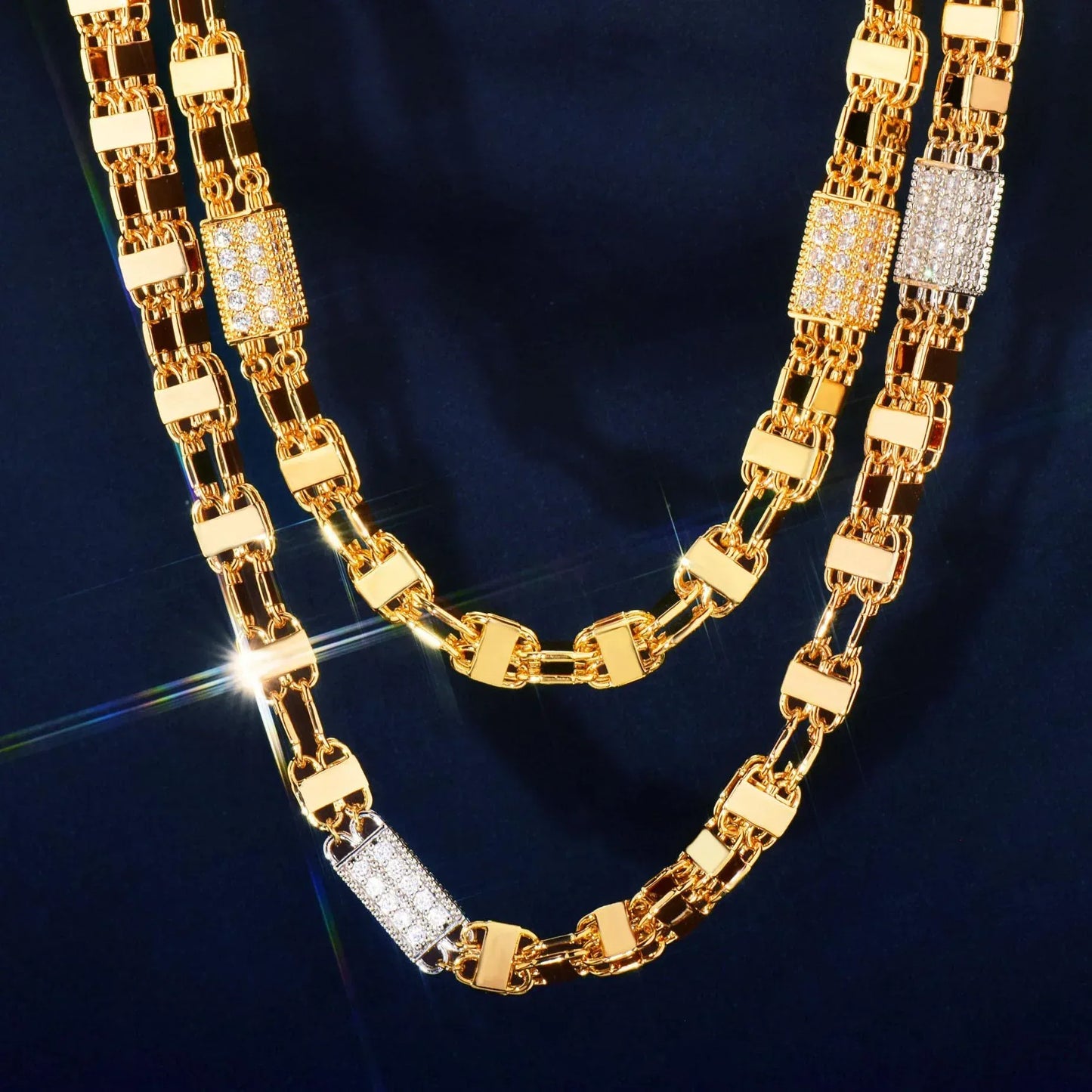 Square Box Chain Necklace – AAAAA Zircon Iced - CaratixJewelry