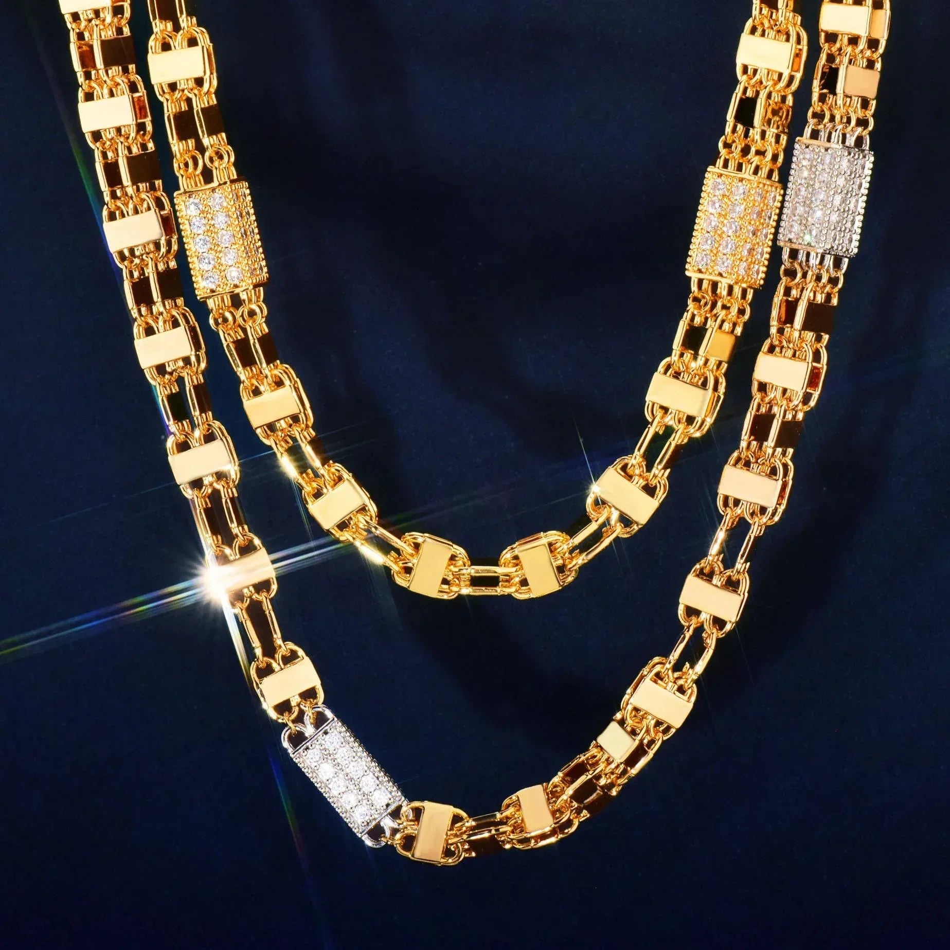 Square Box Chain Necklace – AAAAA Zircon Iced - CaratixJewelry