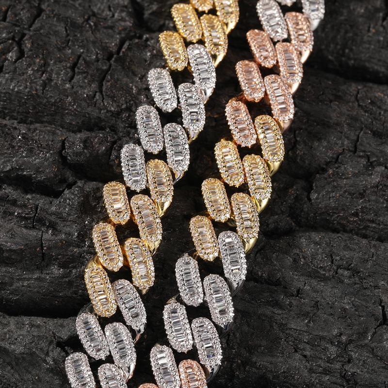 CARÁTIX 15mm Square CZ Cuban Chain | Claw Set Iced Out Hip Hop Necklace for Men (14"-20") - CaratixJewelry