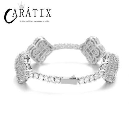 CARÁTIX -  Tennis Necklace  Zircon High Quality Bling Tennis Chain Necklace For Girl  Laser Valentine's Day Gift for Men & Girls & Boys Mothers' Day Gift #Springtok