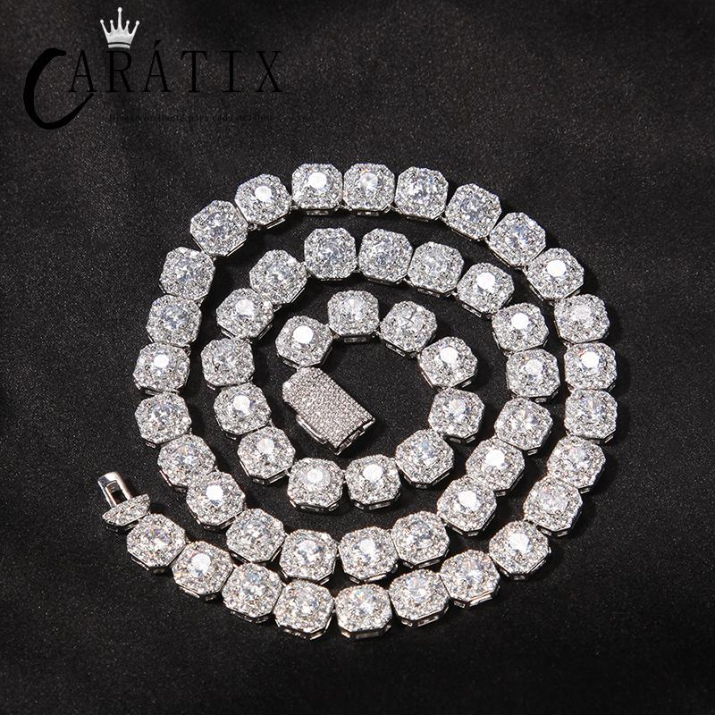 CARÁTIX - Hip Hop AAA+ Cubic Zirconia Paved Bling Iced Out 9mm Tennis Link Chain  Chokers Necklaces for Men Women Unisex Rapper Jewelry Valentine's Day Gift for Men & Girls & Boys Mothers' Day Gift #Springtok