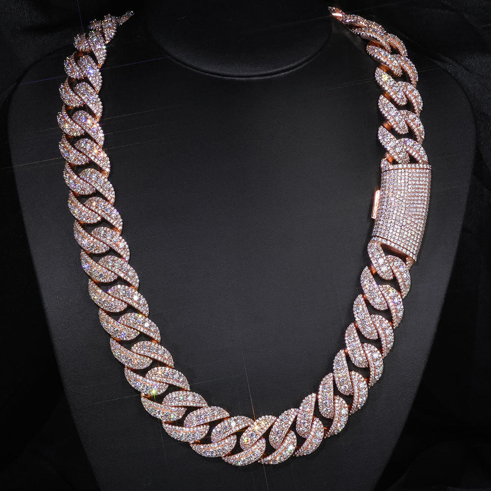 CARATIX 22mm Bubble Cuban Chain Necklace