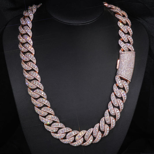 CARATIX 22mm Bubble Cuban Chain Necklace