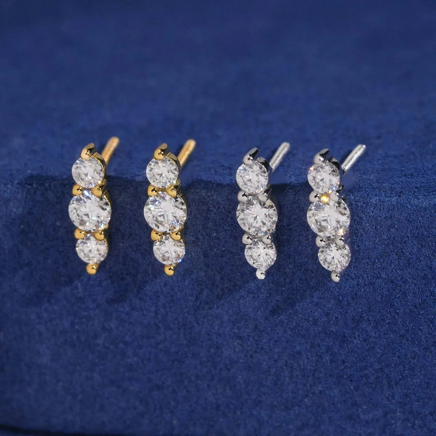 925 Silver Moissanite Stud Earrings for Women - CaratixJewelry