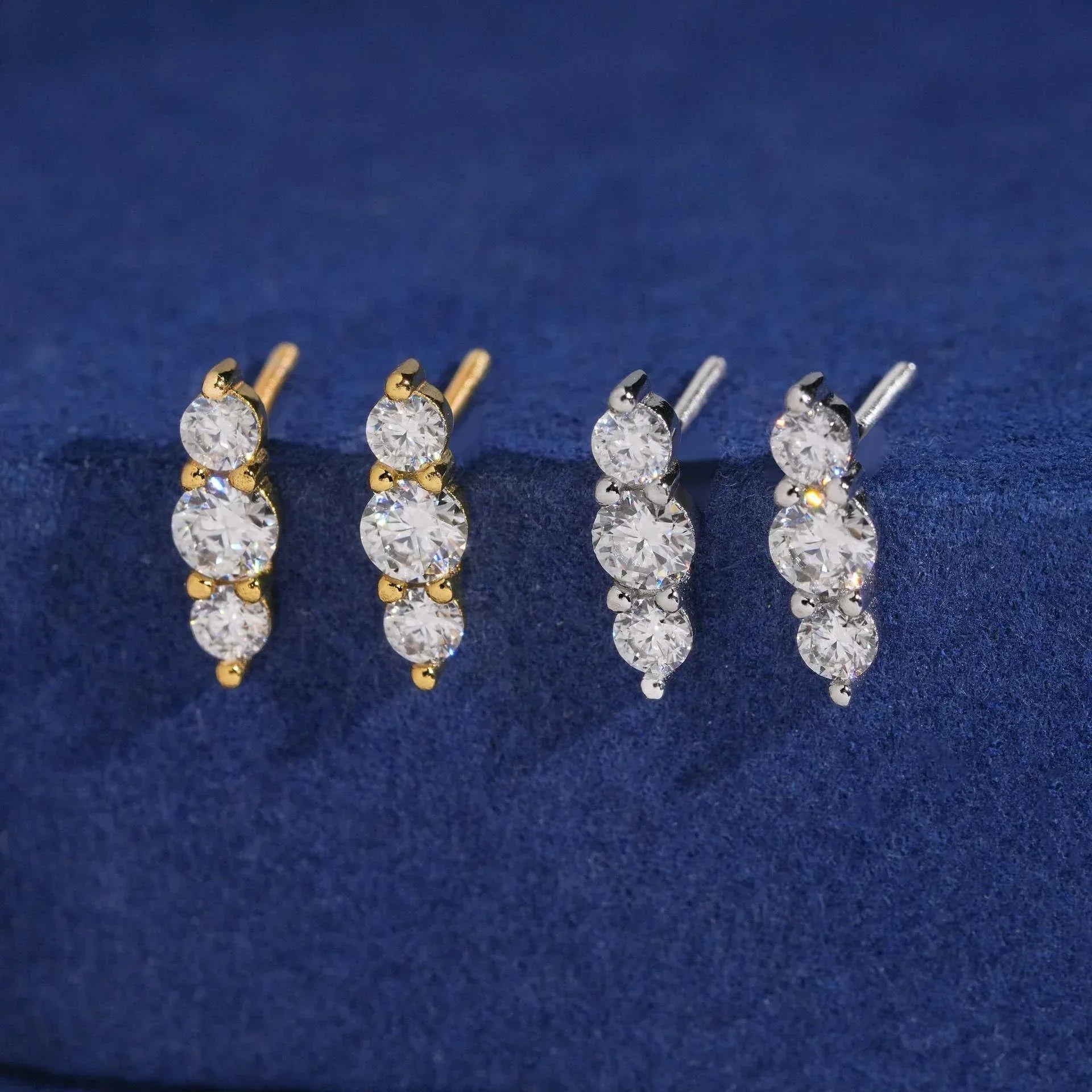 925 Silver Moissanite Stud Earrings for Women - CaratixJewelry