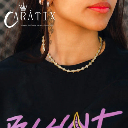 CARÁTIX -  Cross Tennis Necklace for Men Women Lead- Nickel- Skin-Safe  Bling CZ Tennis Chain Necklace Gift Valentine's Day Gift for Men & Girls & Boys Mothers' Day Gift #Springtok