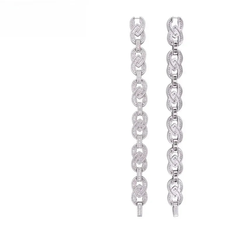 2025 Figure-8 Moissanite Bracelet – S925 Sterling Silver Iced-Out Hip Hop Men’s Streetwear Jewelry - CaratixJewelry