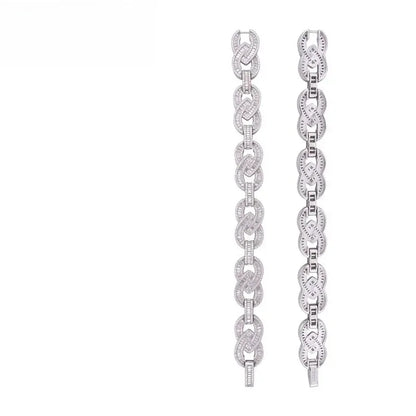 2025 Figure-8 Moissanite Bracelet – S925 Sterling Silver Iced-Out Hip Hop Men’s Streetwear Jewelry - CaratixJewelry