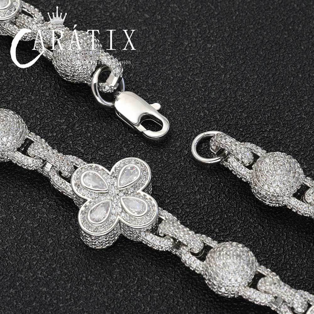 CARÁTIX – Luxury Cross Cuban Chain Bracelet & Necklace Set | Bling CZ Fashion Jewelry for Women