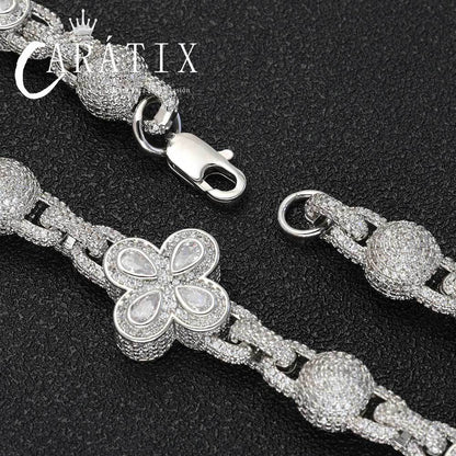 CARÁTIX – Luxury Cross Cuban Chain Bracelet & Necklace Set | Bling CZ Fashion Jewelry for Women