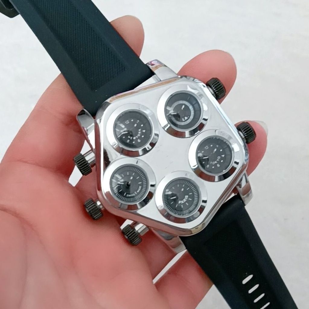 Multi-Movement Quartz Watch Rubber Strap Couple Band | Caratix