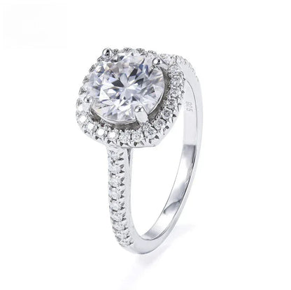 2ct Moissanite Engagement Ring | S925 Silver Luxury Women’s Bridal Jewelry - CaratixJewelry