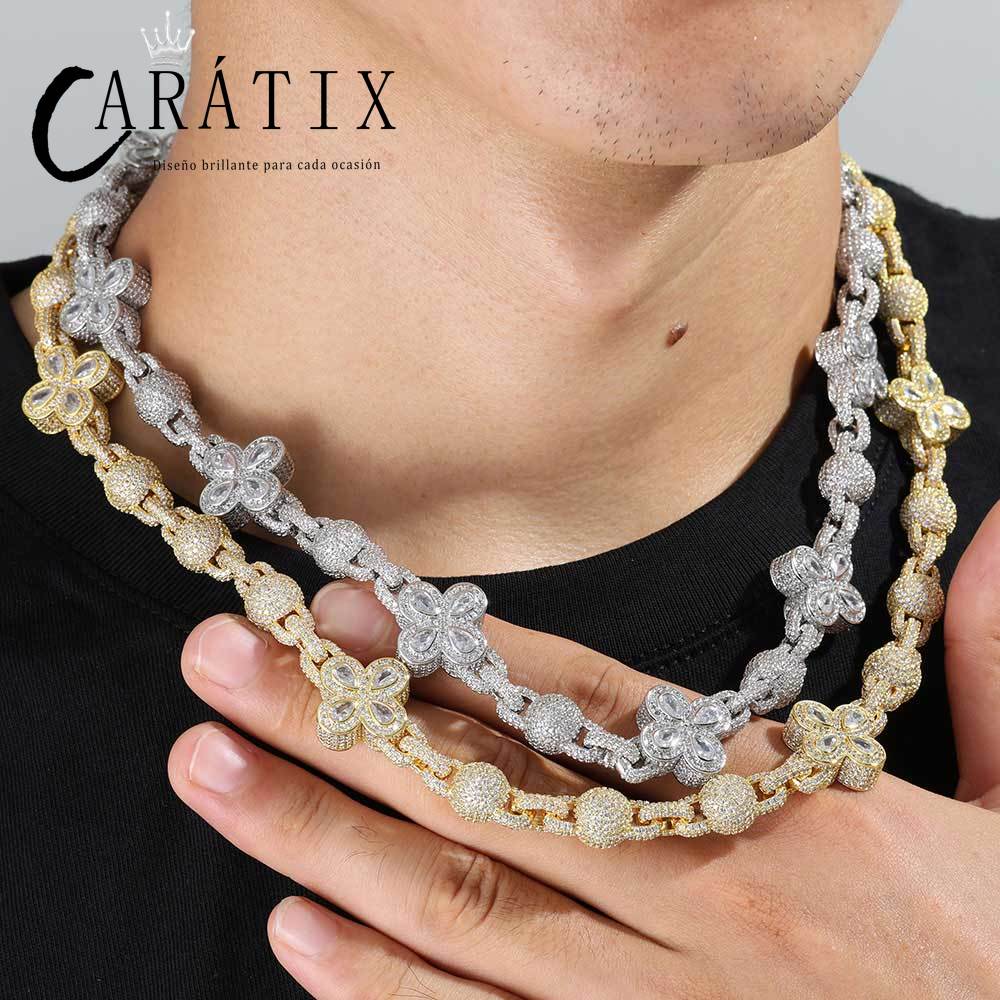 CARÁTIX – Luxury Cross Cuban Chain Bracelet & Necklace Set | Bling CZ Fashion Jewelry for Women