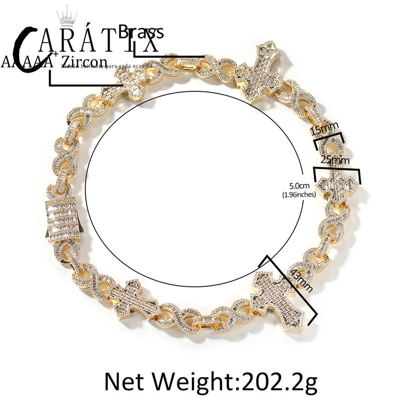 CARÁTIX – Big Cross Infinity Cuban Link Chain Necklace | 5A+ CZ Bling Iced Hip Hop Jewelry for Men